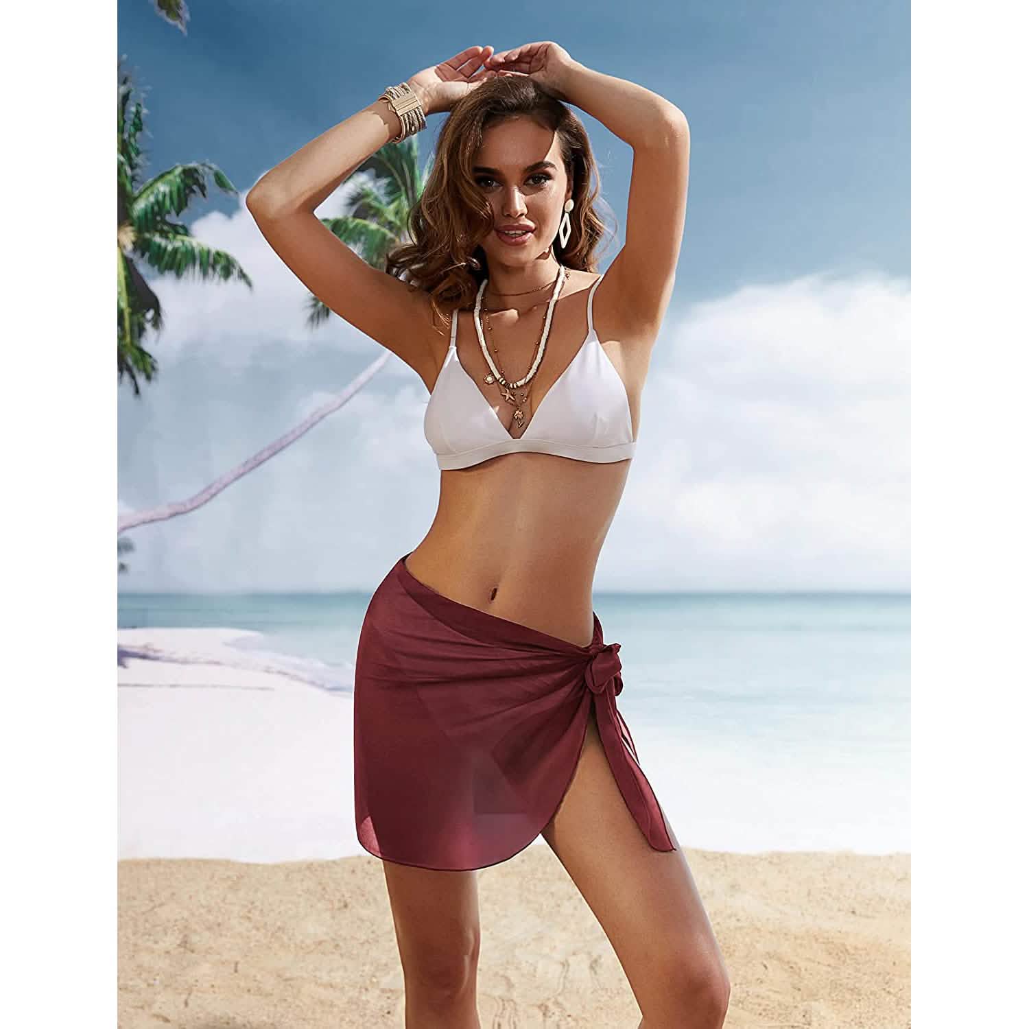 Women's Short Sarongs Beach Wrap - Renee Lane Company