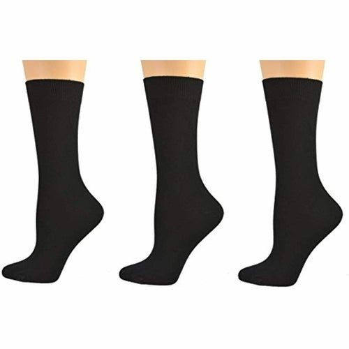 Women's Solid Color Bamboo Crew Socks - 3 Pairs - Renee Lane Company
