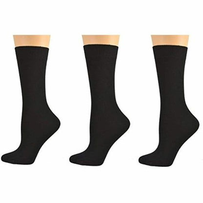 Women's Solid Color Bamboo Crew Socks - 3 Pairs - Renee Lane Company