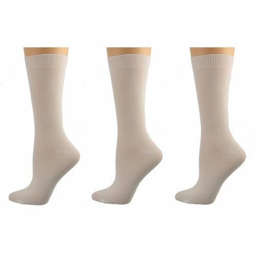 Women's Solid Color Bamboo Crew Socks - 3 Pairs - Renee Lane Company