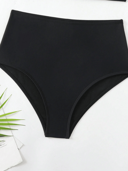 Women's minimalist asymmetrical split style quick drying bikini swimsuit - Renee Lane Company