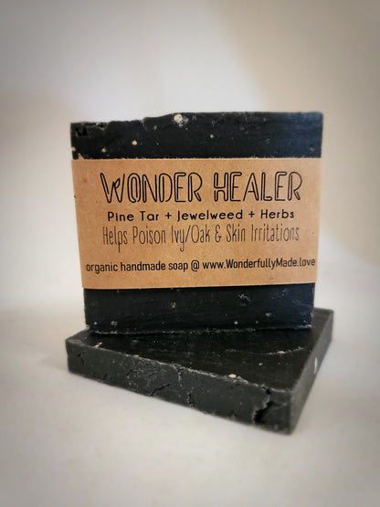 Wonder Healer Soap | Pine Tar | Jewelweed | Herbal | Colloidal Oatmeal | for Poison Ivy and other Skin Ailments - Renee Lane Company
