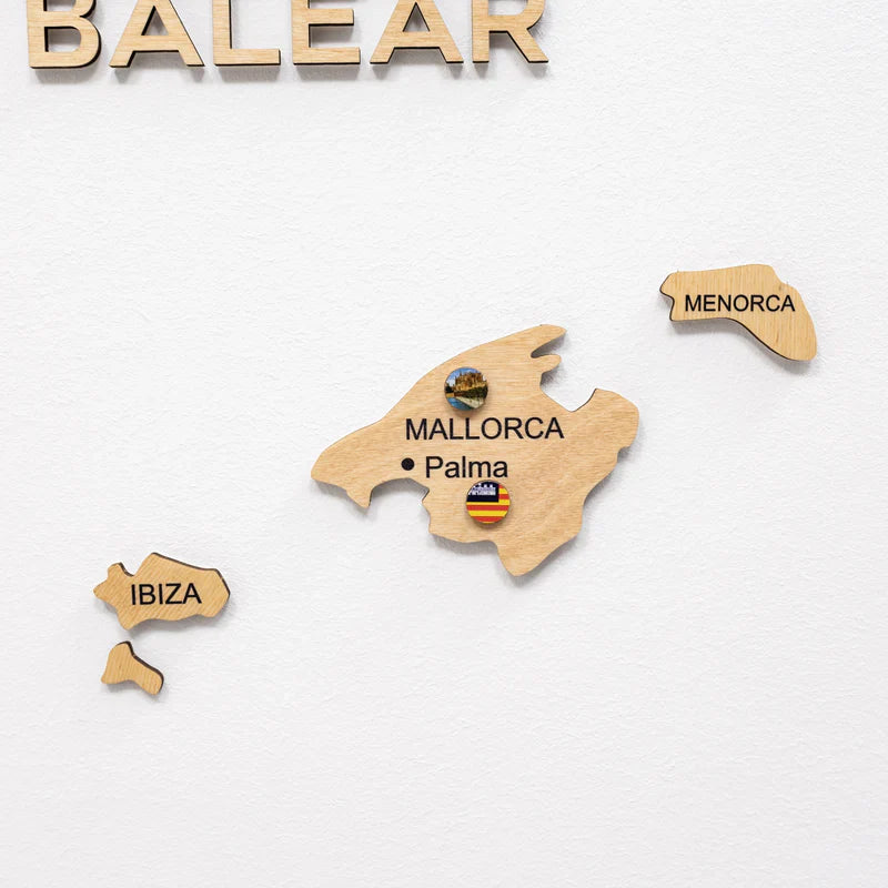 Wooden Map of Spain – Gold - Renee Lane Company