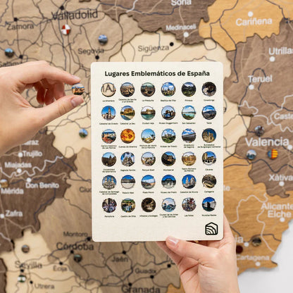 Wooden Map of Spain – Multicolor - Renee Lane Company