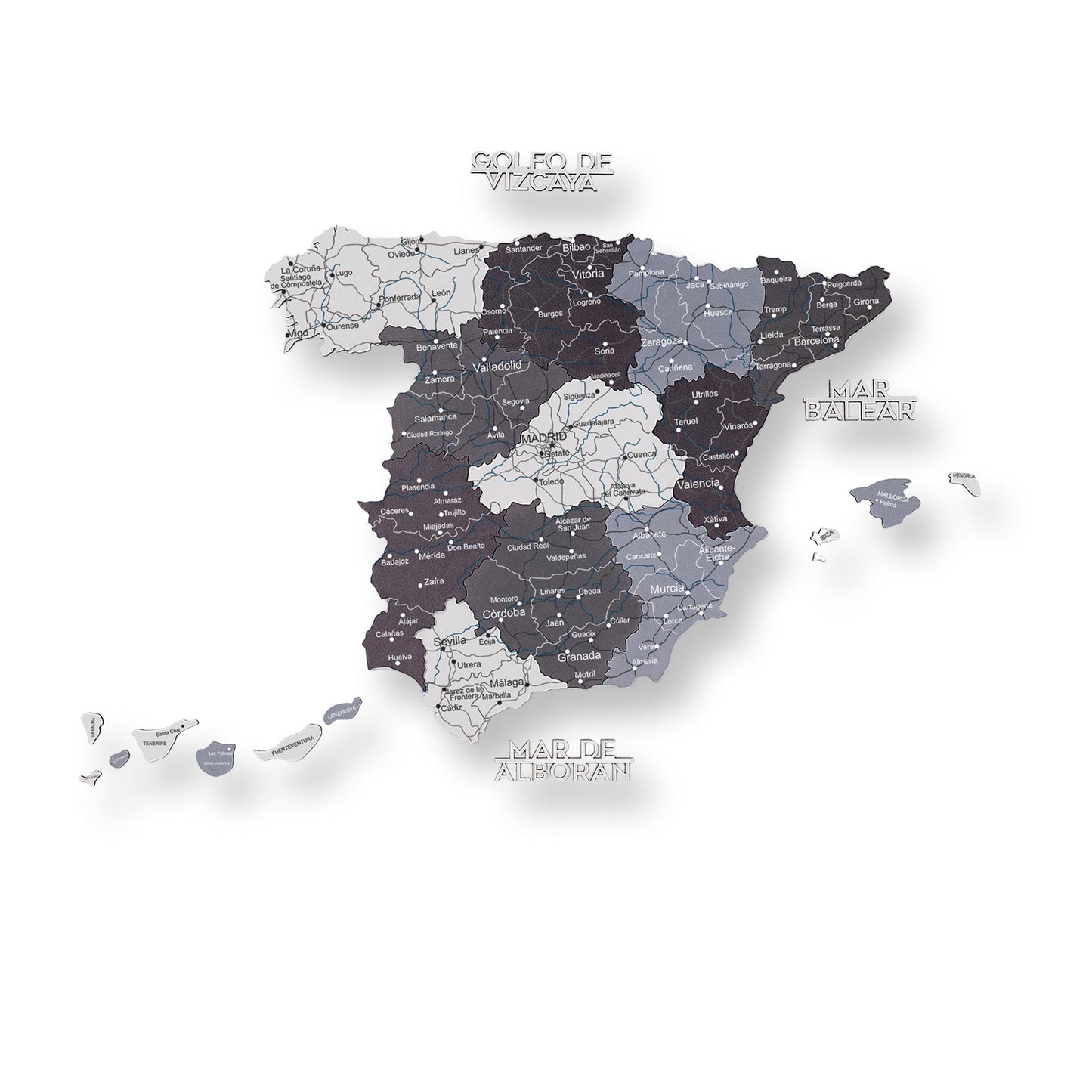 Wooden Map of Spain – Nordik - Renee Lane Company