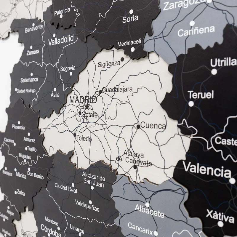 Wooden Map of Spain – Nordik - Renee Lane Company