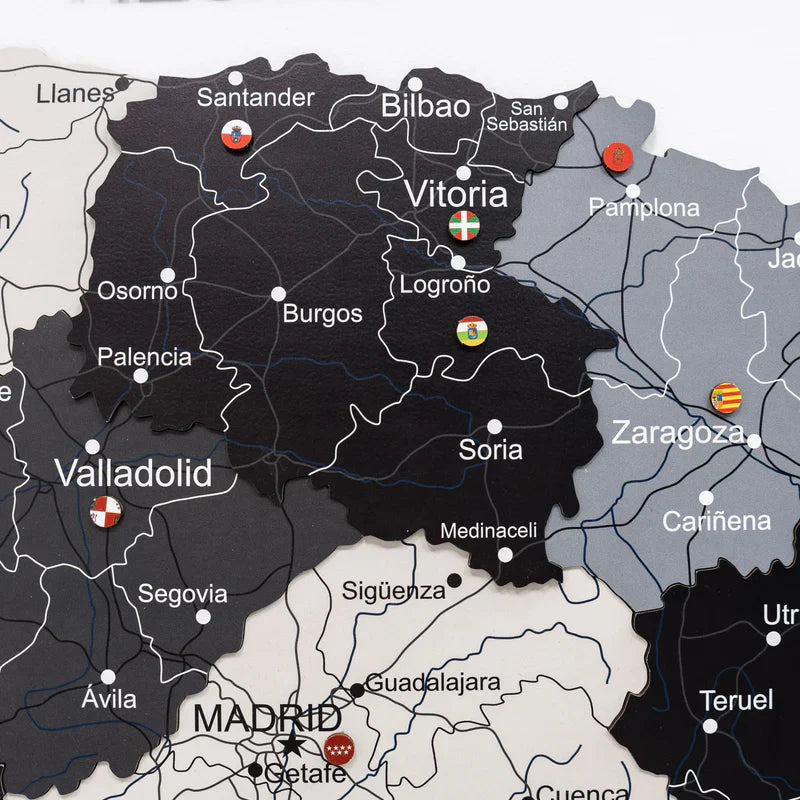Wooden Map of Spain – Nordik - Renee Lane Company