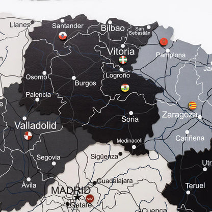 Wooden Map of Spain – Nordik - Renee Lane Company