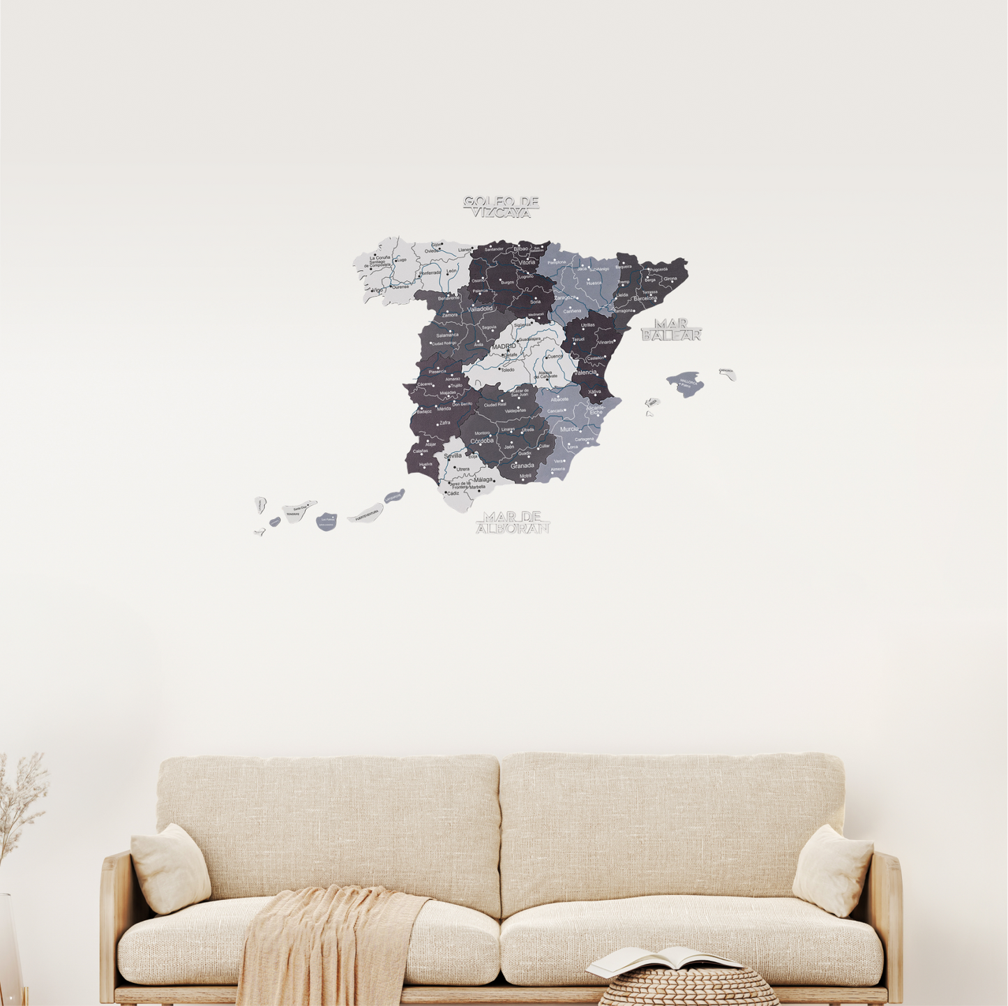 Wooden Map of Spain – Nordik - Renee Lane Company