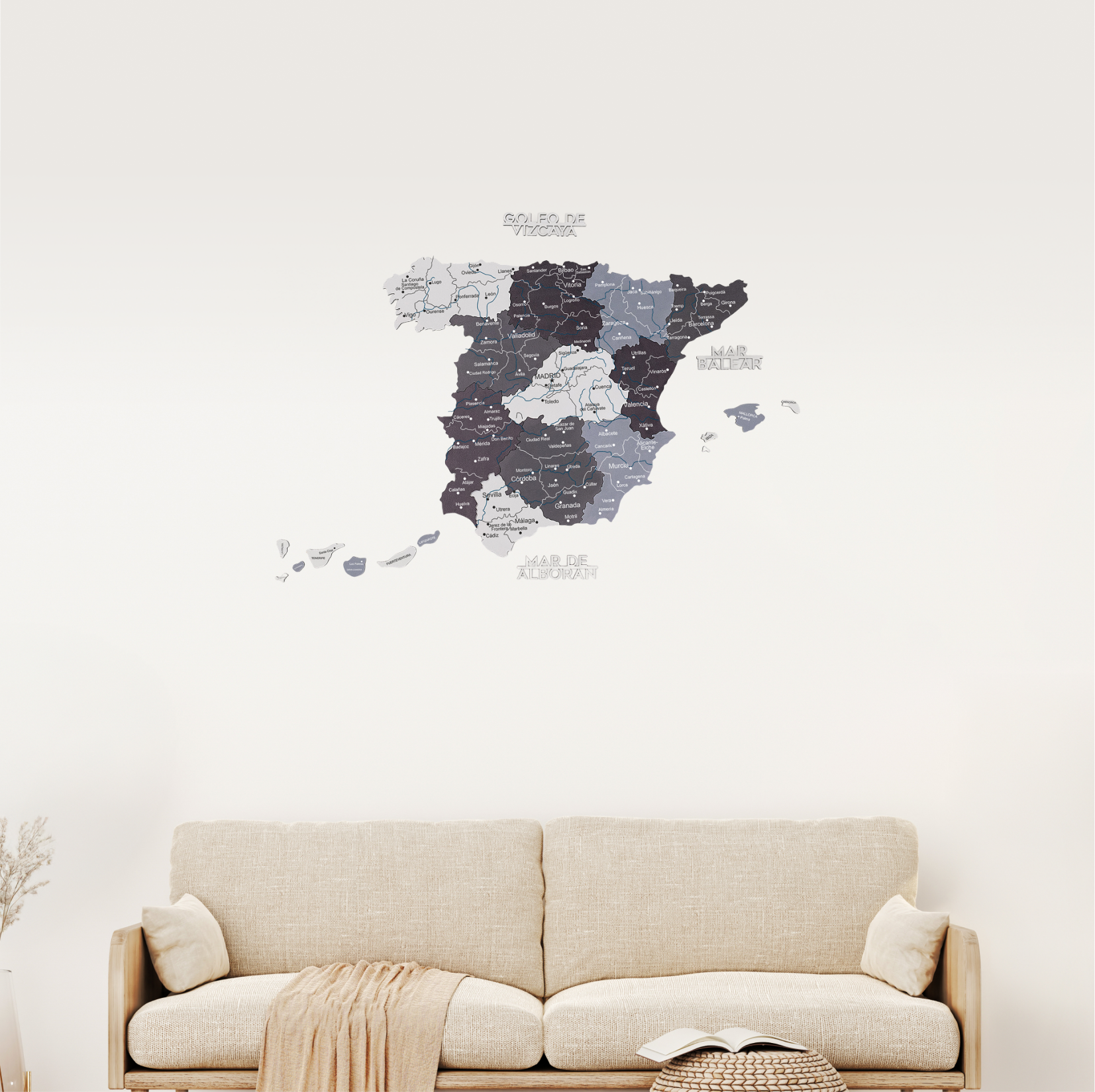 Wooden Map of Spain – Nordik - Renee Lane Company