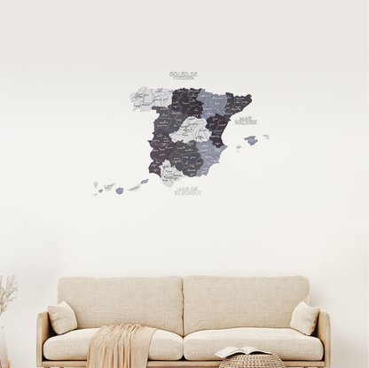 Wooden Map of Spain – Nordik - Renee Lane Company
