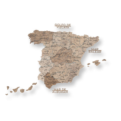 Wooden Map of Spain – Terra - Renee Lane Company