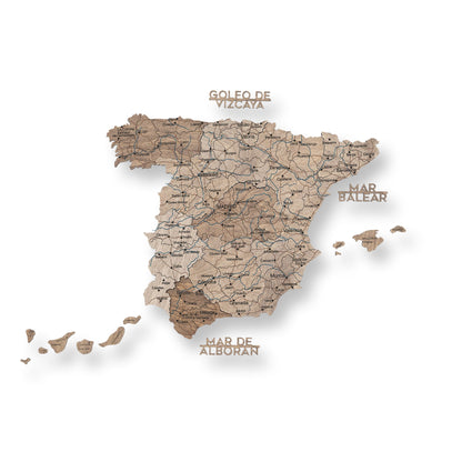 Wooden Map of Spain – Terra - Renee Lane Company