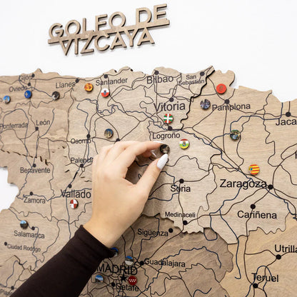 Wooden Map of Spain – Terra - Renee Lane Company
