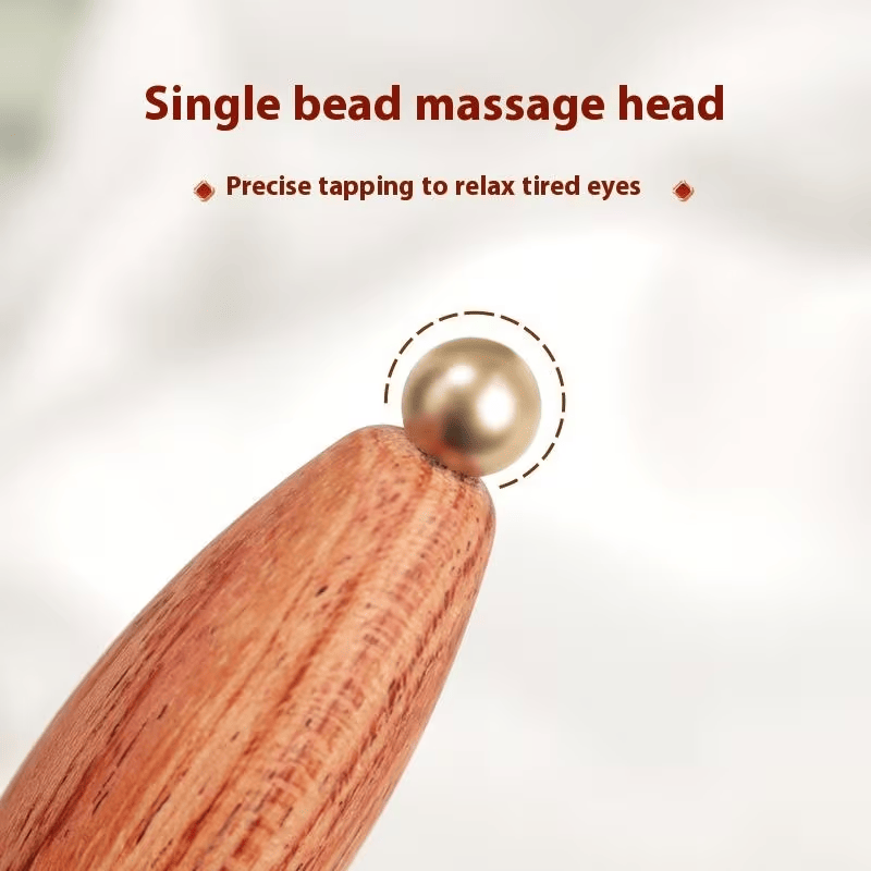 Wooden TCM acupoint massager, designed for eye bags, dark circles and sensitive skin, a traditional Chinese medicine skincare instrument equipped with facial and periocular massage sticks - Renee Lane Company