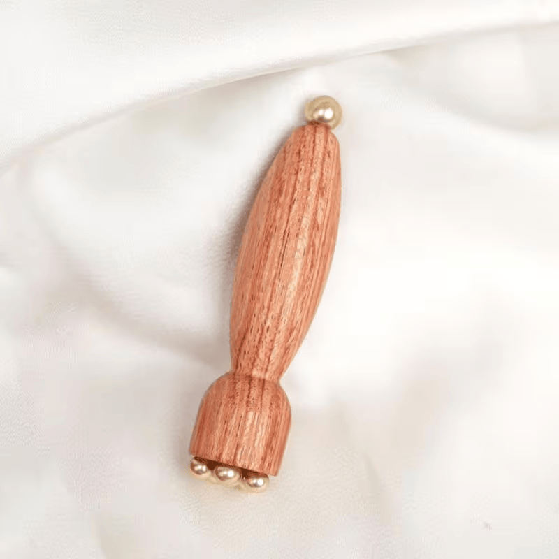 Wooden TCM acupoint massager, designed for eye bags, dark circles and sensitive skin, a traditional Chinese medicine skincare instrument equipped with facial and periocular massage sticks - Renee Lane Company