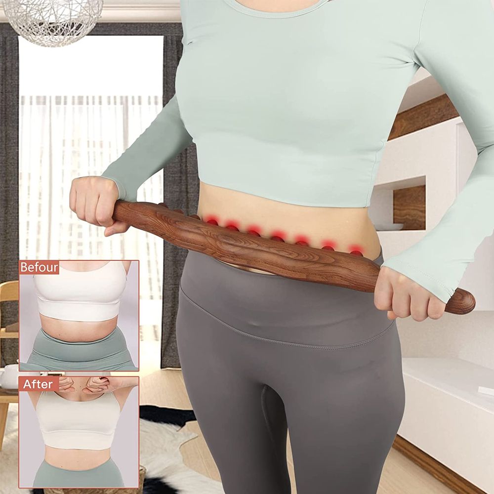 Wooden Trigger Point Massager Stick Lymphatic Drainage Massager Wood Therapy Massage Tools Gua Sha Massage Soft Tissue Release - Renee Lane Company