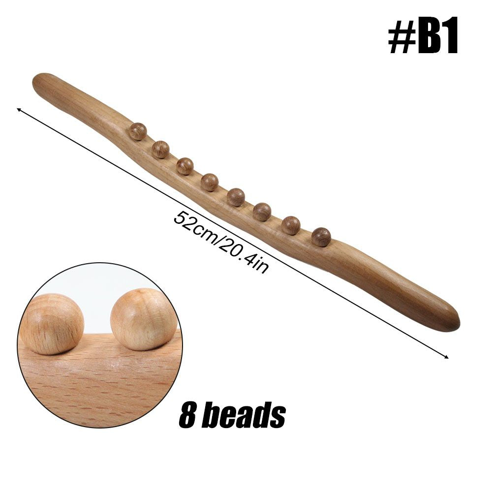 Wooden Trigger Point Massager Stick Lymphatic Drainage Massager Wood Therapy Massage Tools Gua Sha Massage Soft Tissue Release - Renee Lane Company