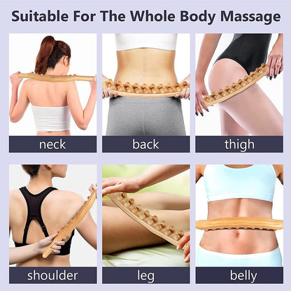 Wooden Trigger Point Massager Stick Lymphatic Drainage Massager Wood Therapy Massage Tools Gua Sha Massage Soft Tissue Release - Renee Lane Company