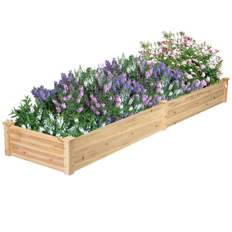 Wooden Vegetable Raised Garden Bed for Backyard Patio Balcony - Renee Lane Company