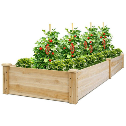 Wooden Vegetable Raised Garden Bed for Backyard Patio Balcony - Renee Lane Company