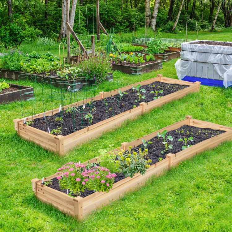 Wooden Vegetable Raised Garden Bed for Backyard Patio Balcony - Renee Lane Company