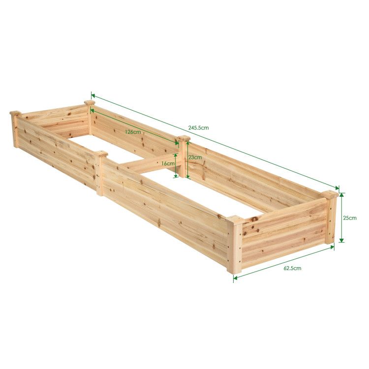 Wooden Vegetable Raised Garden Bed for Backyard Patio Balcony - Renee Lane Company
