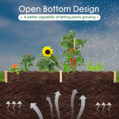 Wooden Vegetable Raised Garden Bed for Backyard Patio Balcony - Renee Lane Company
