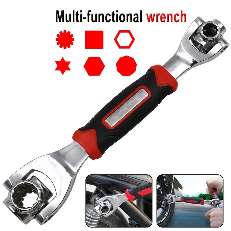 Wrench 48 In 1 Tools Socket Works With Spline Bolts Torx 360 Degree 6-Point Universial Furniture Car Repair 25cm/9.84in - Renee Lane Company