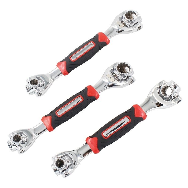 Wrench 48 In 1 Tools Socket Works With Spline Bolts Torx 360 Degree 6-Point Universial Furniture Car Repair 25cm/9.84in - Renee Lane Company