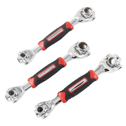 Wrench 48 In 1 Tools Socket Works With Spline Bolts Torx 360 Degree 6-Point Universial Furniture Car Repair 25cm/9.84in - Renee Lane Company