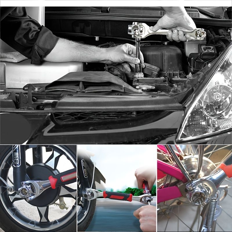 Wrench 48 In 1 Tools Socket Works With Spline Bolts Torx 360 Degree 6-Point Universial Furniture Car Repair 25cm/9.84in - Renee Lane Company