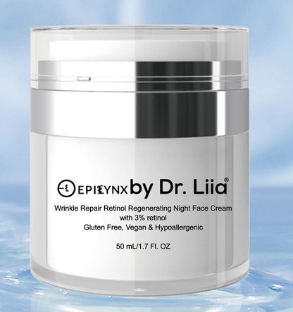 Wrinkle Repair Retinol Night Cream – Vegan, Gluten-Free, Regenerating Anti-Aging Moisturizer - Renee Lane Company