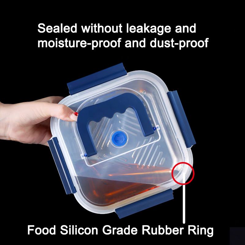 Yakimoto 2/4/6/8/10 PCS Extra-Large Stainless Steel Food Storage Containers With Blue Lids - Deep Design, Airtight Seal, Perfect For Refrigerator Organization, Meal Prep, Lunch Boxes & Kitchen Pantry - Renee Lane Company