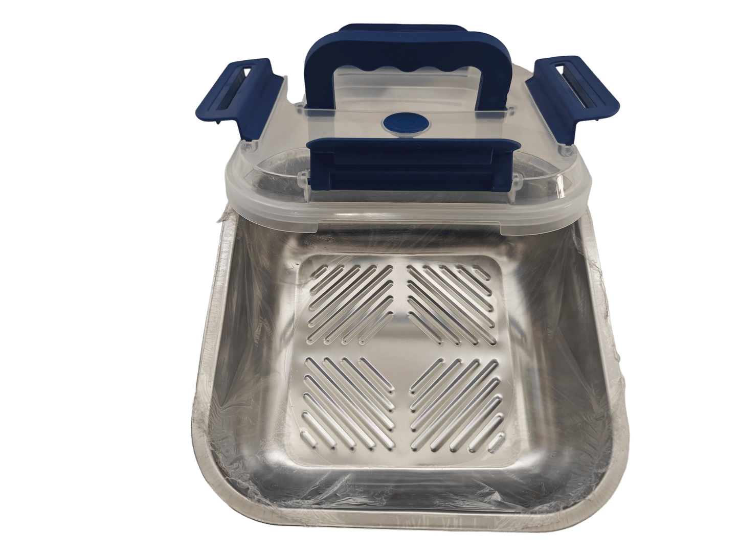Yakimoto 2/4/6/8/10 PCS Extra-Large Stainless Steel Food Storage Containers With Blue Lids - Deep Design, Airtight Seal, Perfect For Refrigerator Organization, Meal Prep, Lunch Boxes & Kitchen Pantry - Renee Lane Company