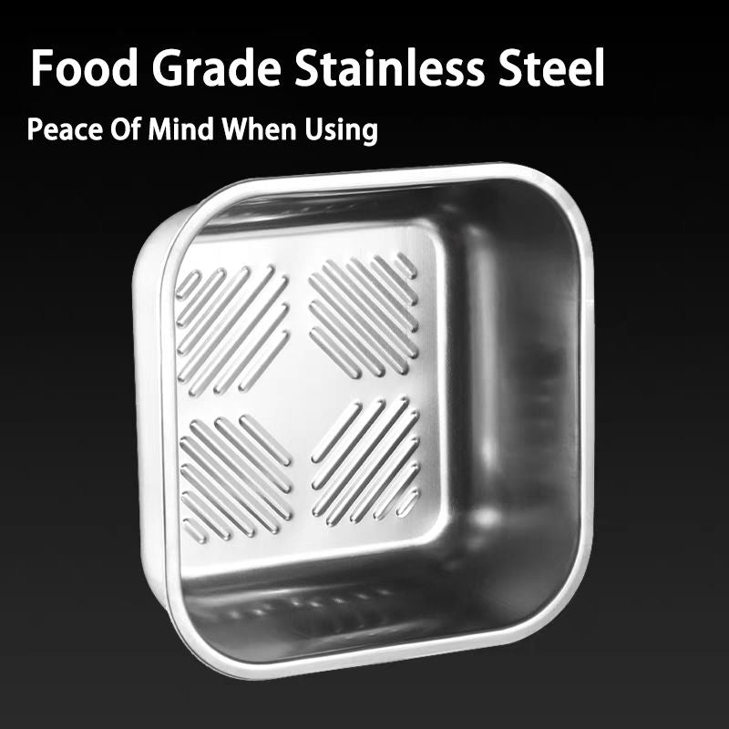 Yakimoto 2/4/6/8/10 PCS Extra-Large Stainless Steel Food Storage Containers With Blue Lids - Deep Design, Airtight Seal, Perfect For Refrigerator Organization, Meal Prep, Lunch Boxes & Kitchen Pantry - Renee Lane Company