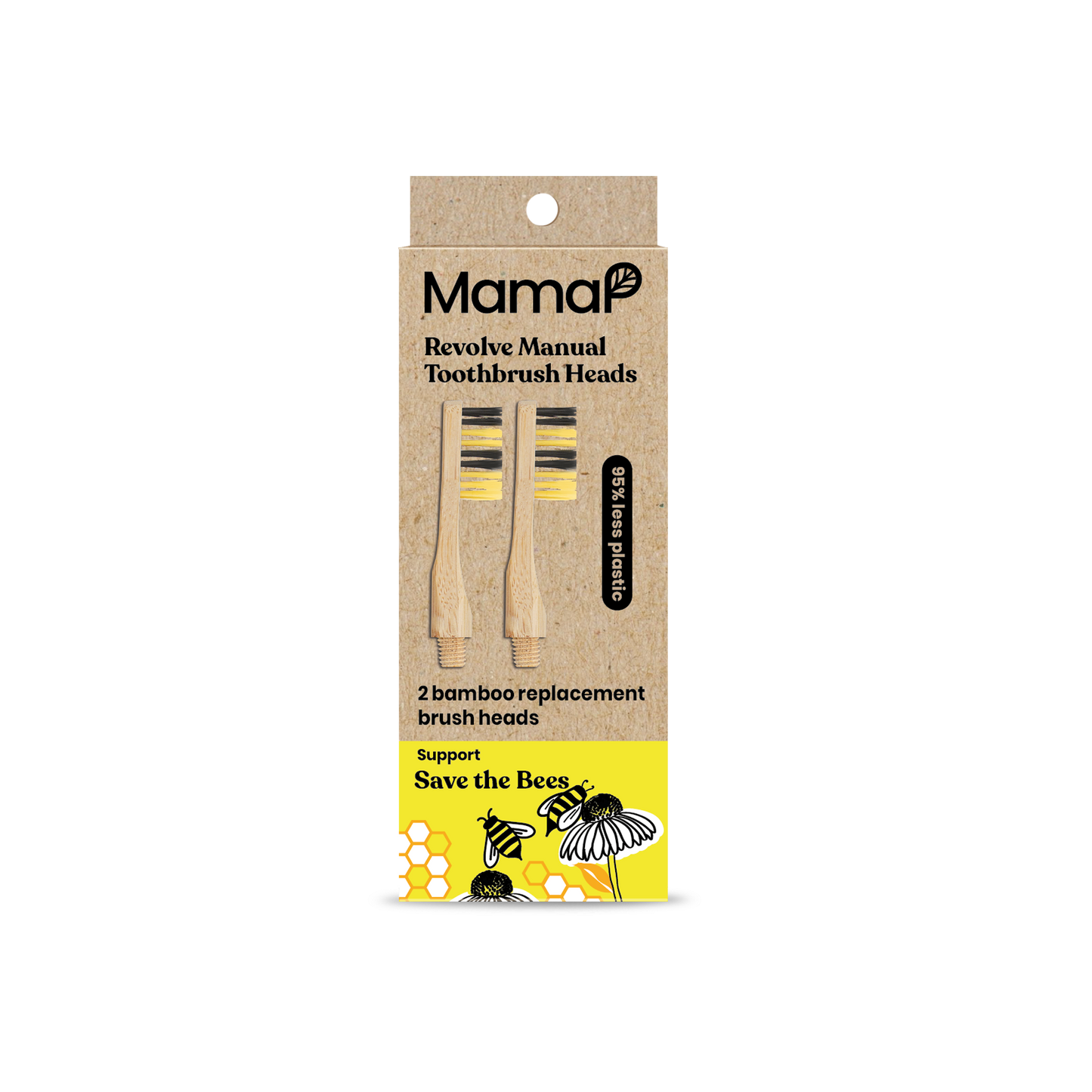 Revolve Manual Toothbrush Heads - Save the bees