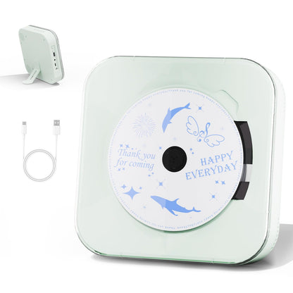 Yintiny Light Green Audio CD Player with Speakers for Home Decor (CD909) - Renee Lane Company