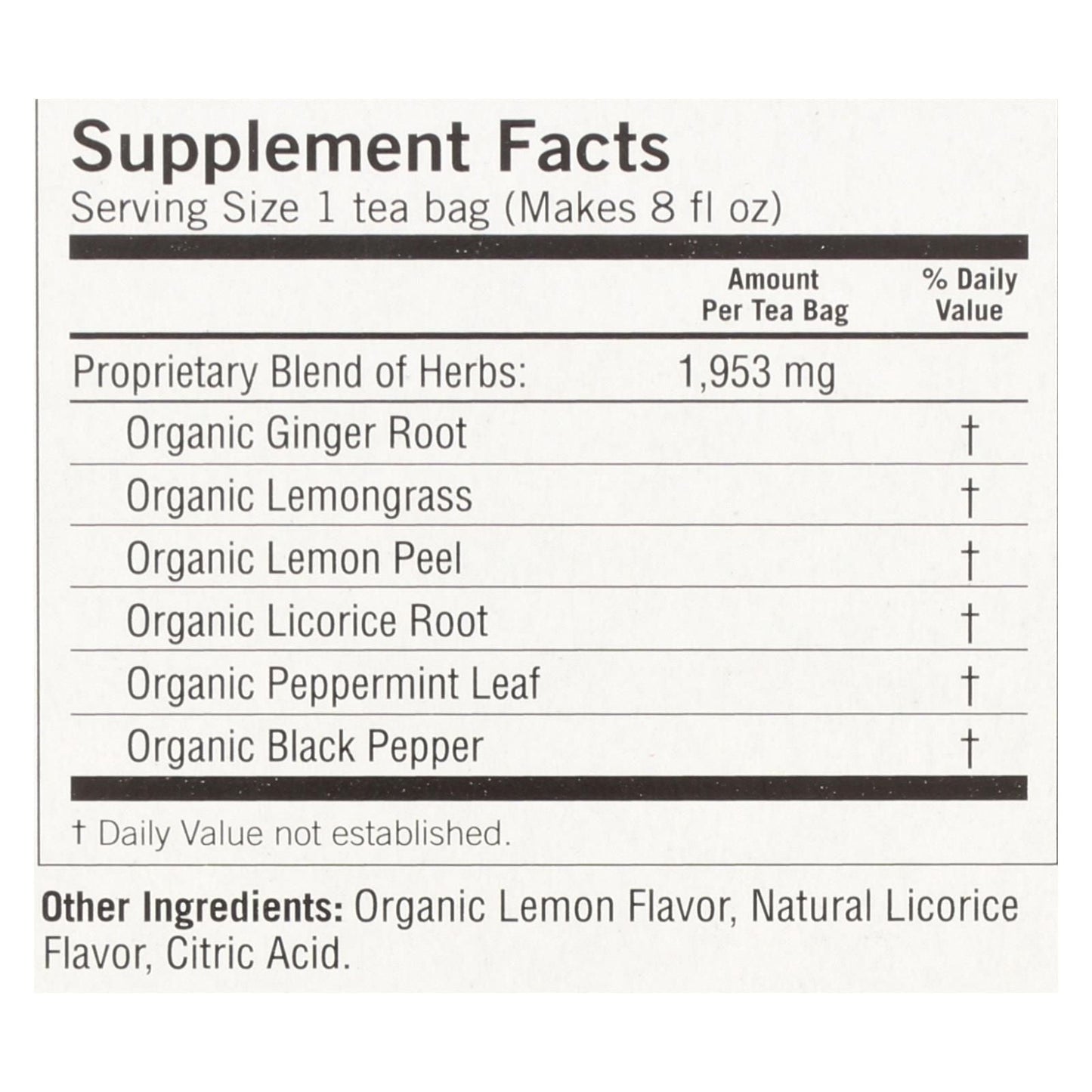 Yogi 100% Natural Herbal Tea Caffeine Free Lemon Ginger - 16 Tea Bags - Case Of 6 - Renee Lane Company