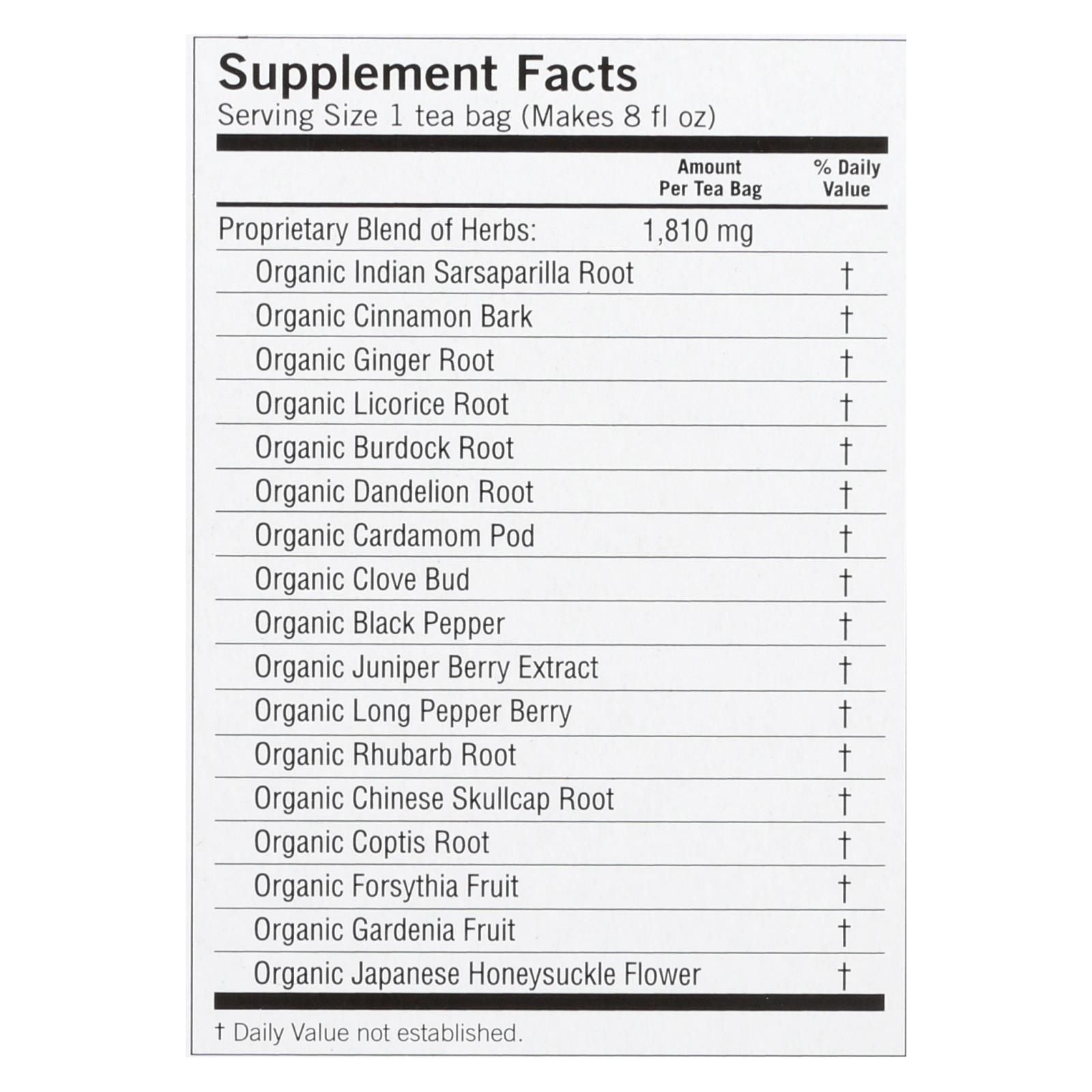 Yogi Detox Herbal Tea Caffeine Free - 16 Tea Bags - Case Of 6 - Renee Lane Company