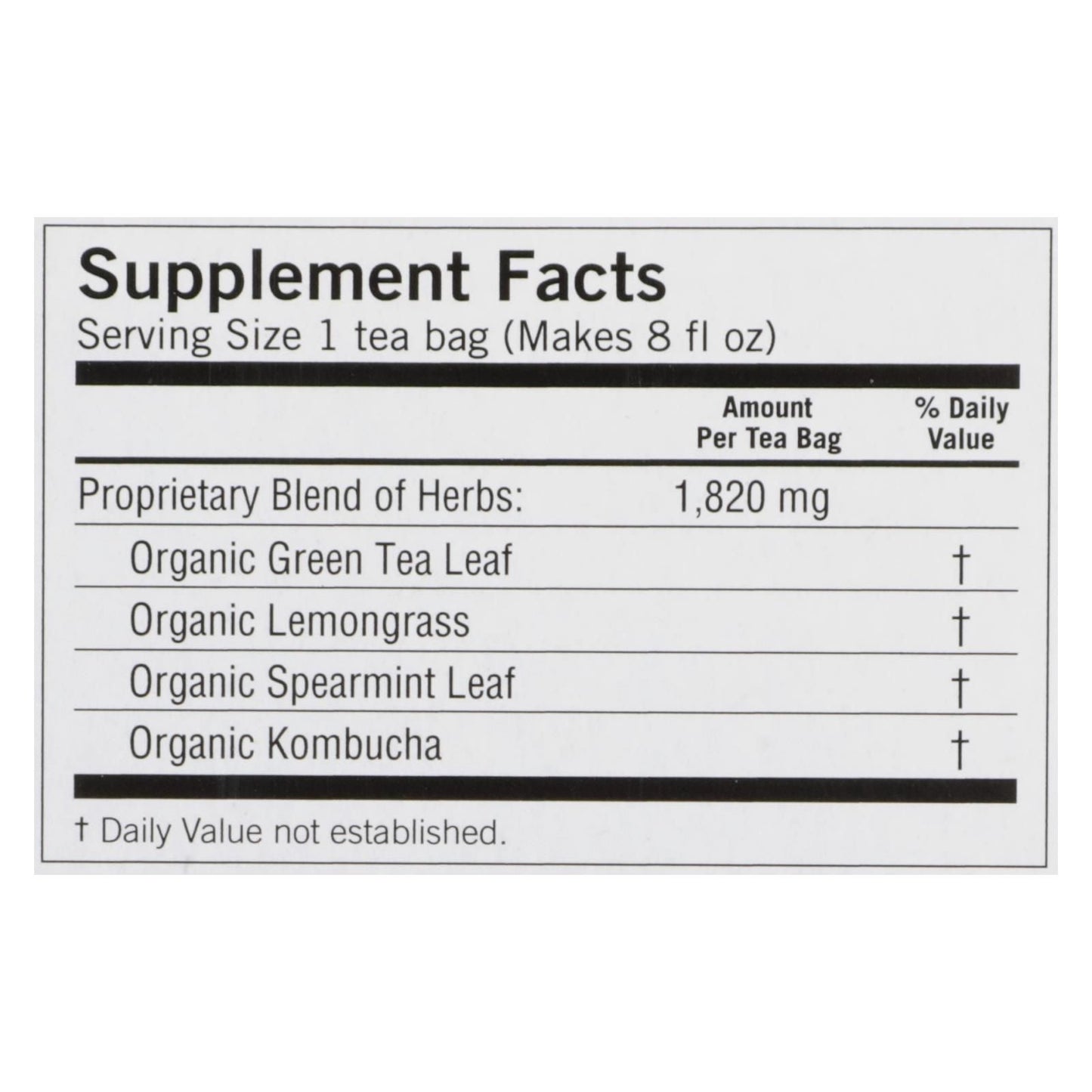 Yogi Herbal Green Tea Kombucha - 16 Tea Bags - Case Of 6 - Renee Lane Company