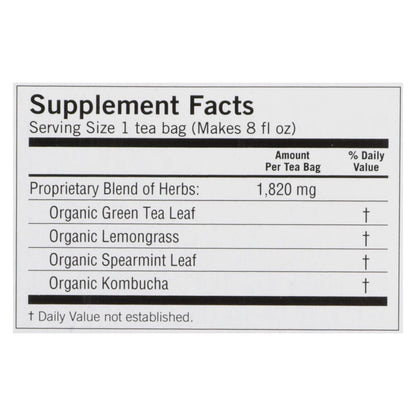 Yogi Herbal Green Tea Kombucha - 16 Tea Bags - Case Of 6 - Renee Lane Company