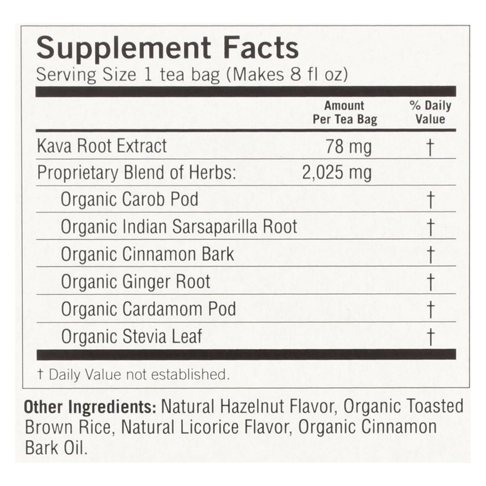 Yogi Kava Stress Relief Herbal Tea Caffeine Free - 16 Bag - Case Of 6 - Renee Lane Company