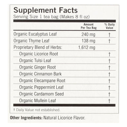 Yogi Organic Breathe Deep Herbal Tea Caffeine Free - 16 Tea Bags - Case Of 6 - Renee Lane Company
