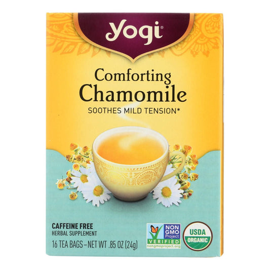 Yogi Organic Comforting Chamomile - 16 Tea Bags - Case Of 6 - Renee Lane Company