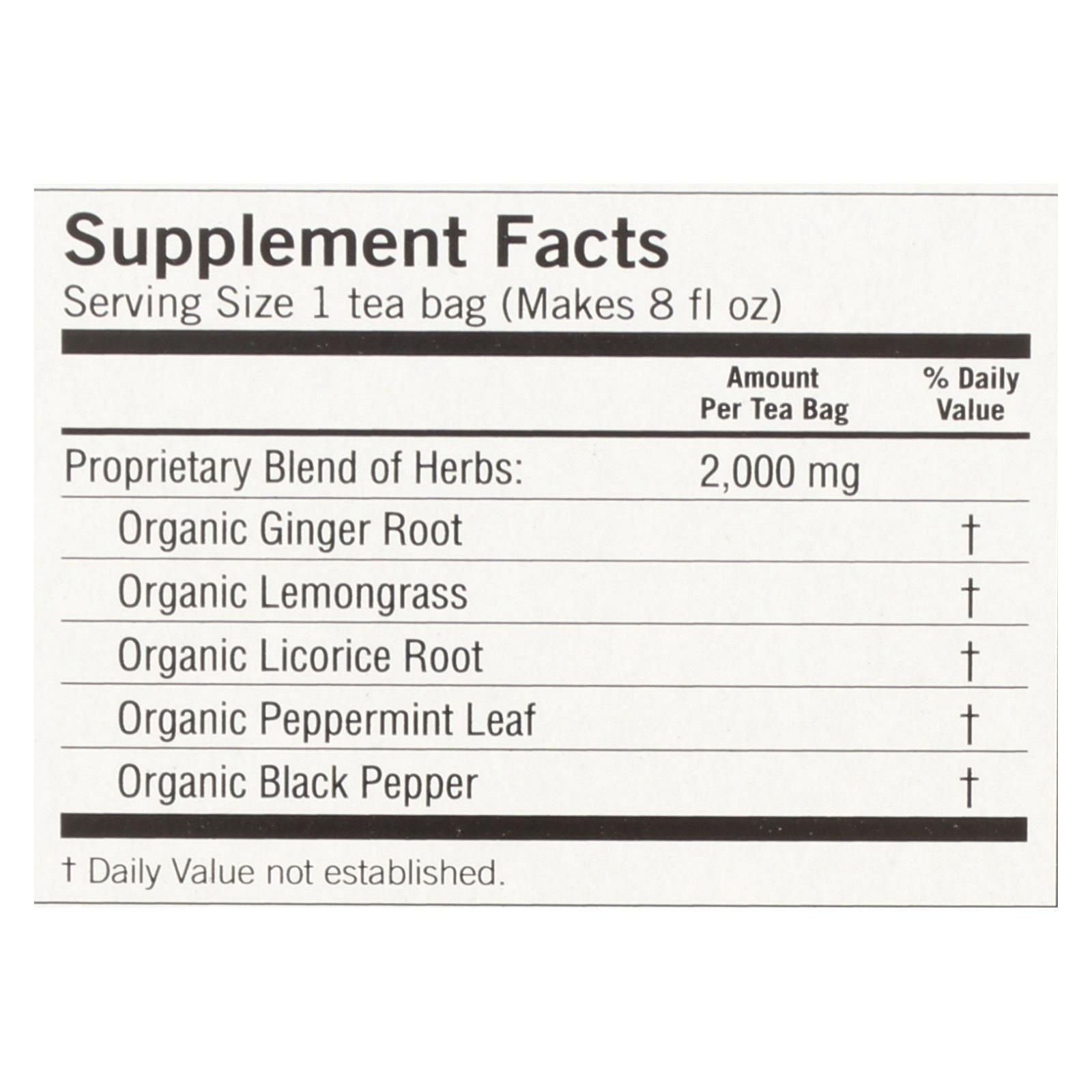 Yogi Organic Herbal Tea Caffeine Free Ginger - 16 Tea Bags - Case Of 6 - Renee Lane Company