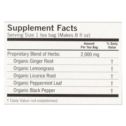 Yogi Organic Herbal Tea Caffeine Free Ginger - 16 Tea Bags - Case Of 6 - Renee Lane Company