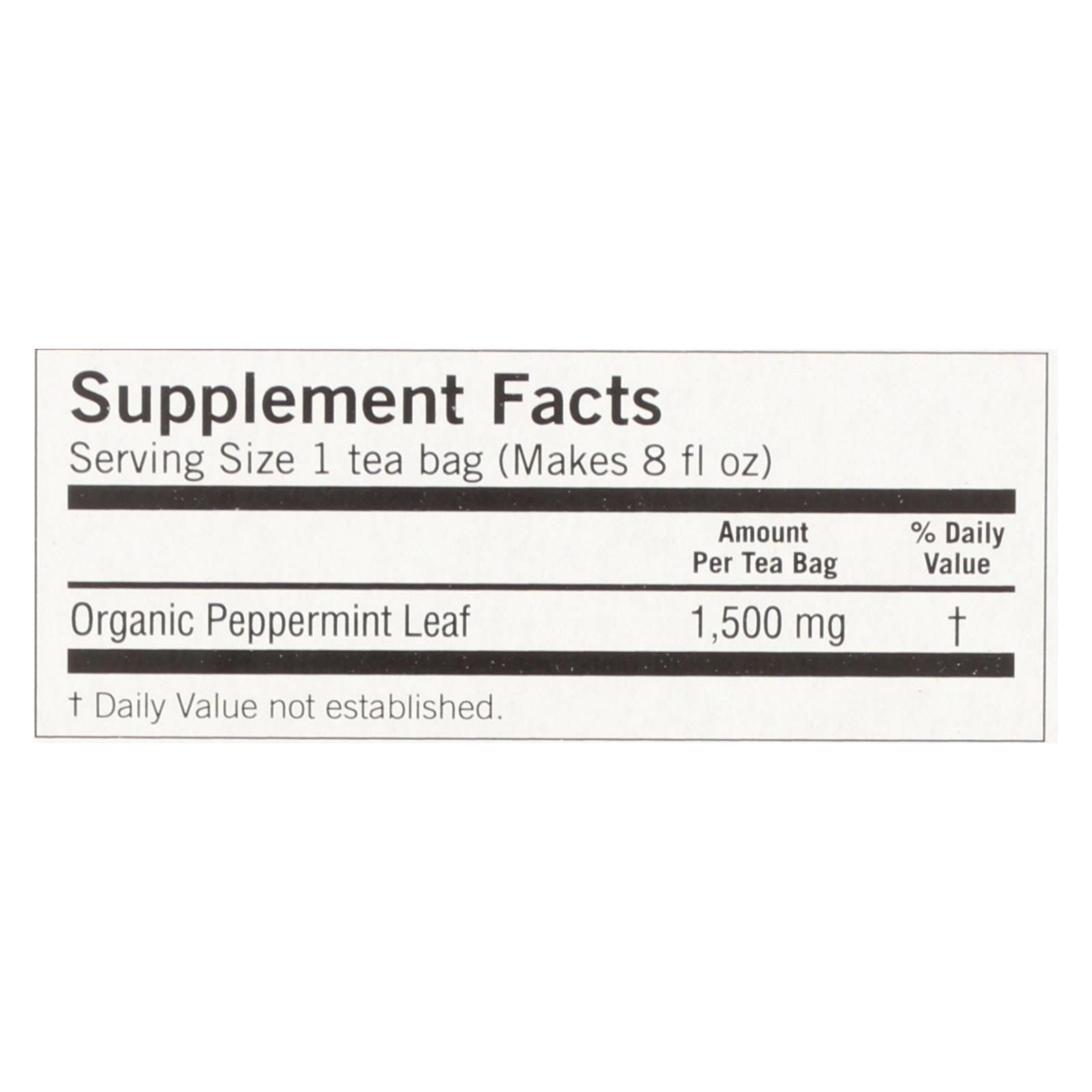 Yogi Organic Herbal Tea Caffeine Free Purely Peppermint - 16 Tea Bags - Case Of 6 - Renee Lane Company