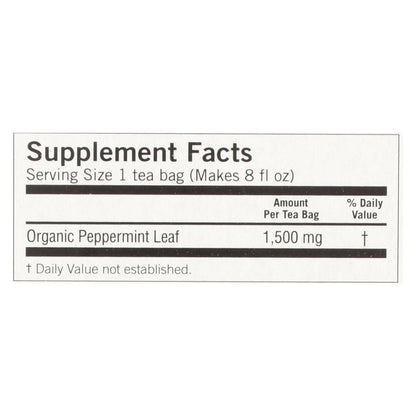 Yogi Organic Herbal Tea Caffeine Free Purely Peppermint - 16 Tea Bags - Case Of 6 - Renee Lane Company