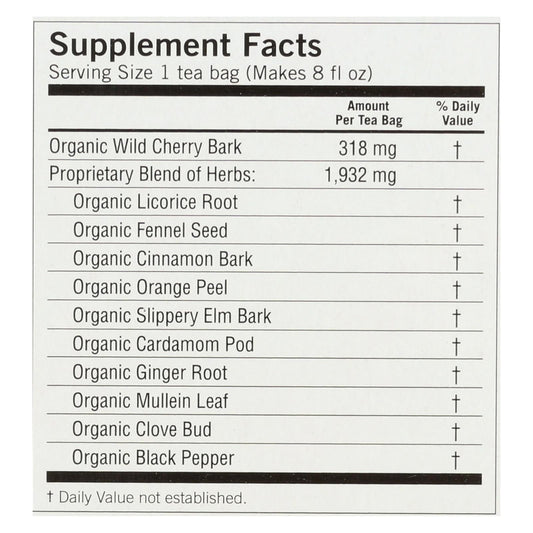 Yogi Organic Throat Comfort Herbal Tea Caffeine Free - 16 Tea Bags - Case Of 6 - Renee Lane Company